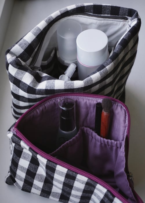 Makeup bag and cable organizer